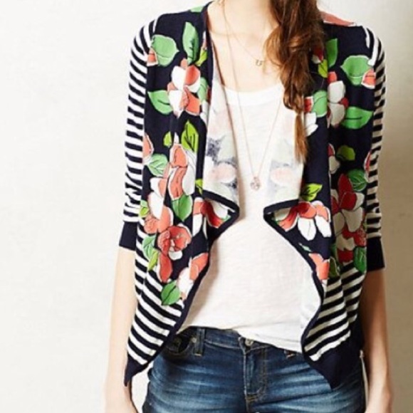 Anthropologie Sweaters - Anthropologie Moth Water Garden Floral Cardigan